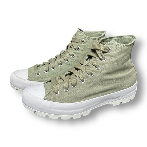 Converse Women's Chuck Taylor All Star Lugged Hi Tops 571114C Size 11 Sage Green - Picture 7 of 10